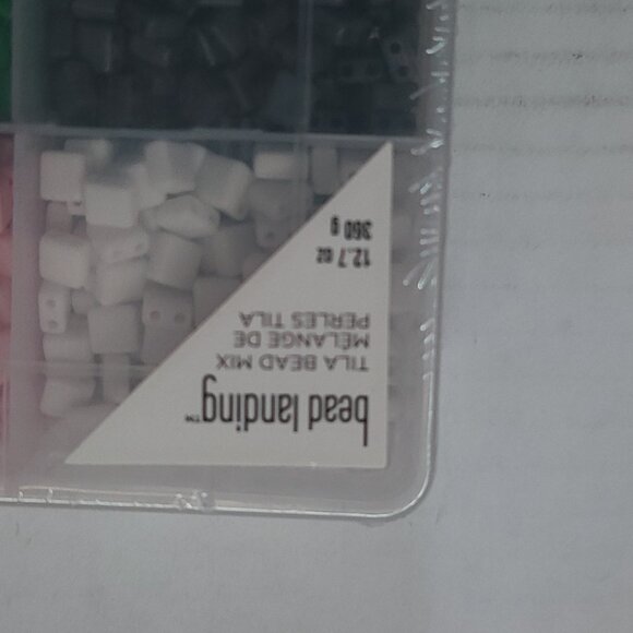 Unopened acrylic Tila beads 6mm x 6mm - Picture 2 of 2